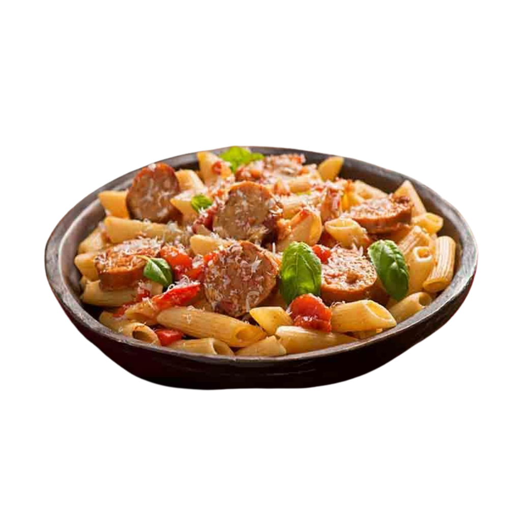مكرونة بالسجق البلدي