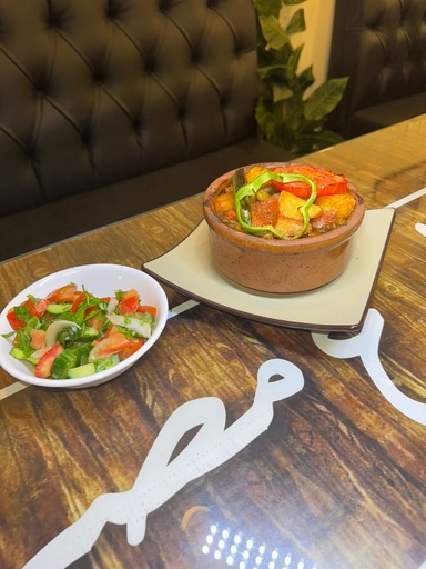 طاجن لحم بصل + أرز مصري